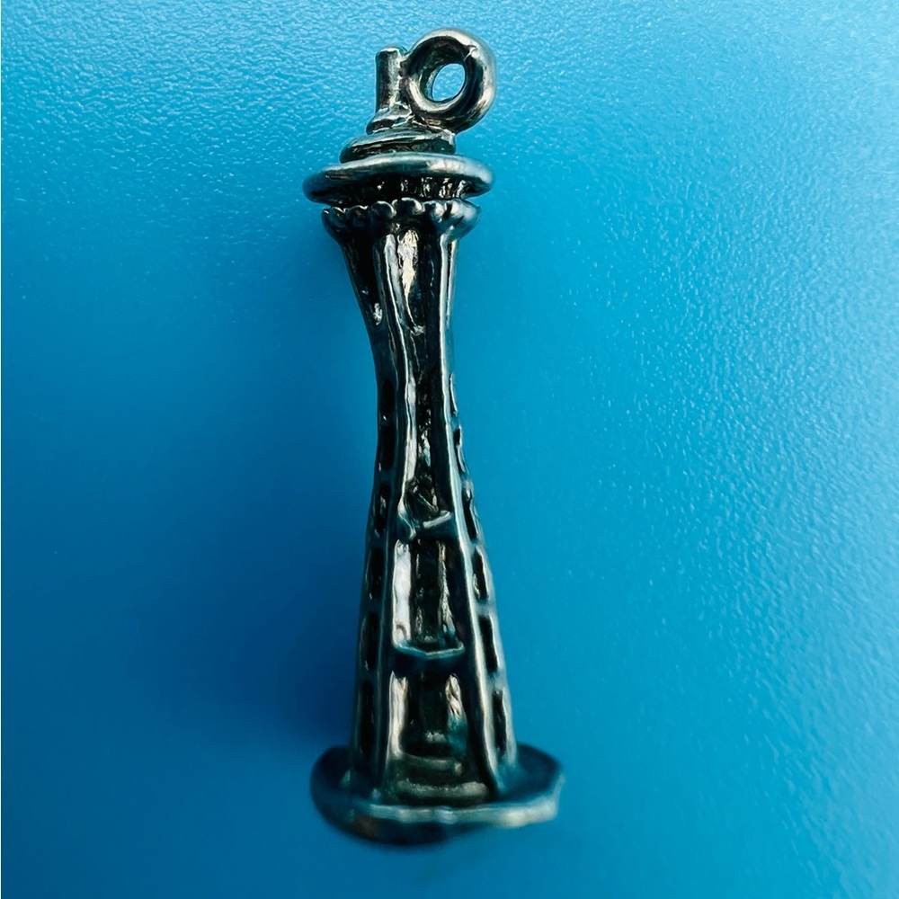 Sterling Space Needle Charm Pendant
